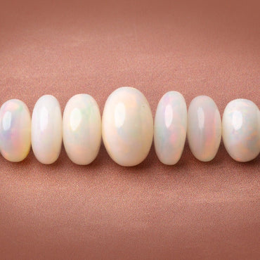 7-15mm Ethiopian Opal Plain Rondelle 20 inch 90 Beads AAA (ONLINE ORDER ONLY)