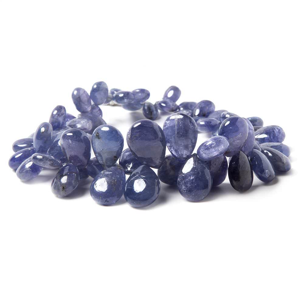7-15mm Tanzanite Beads Plain Pears, A Quality 8.25 inch 62 pieces (ONLINE ORDER ONLY)