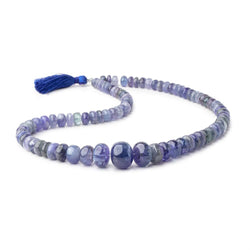 7-15mm Tanzanite Plain Rondelle Beads 18 inch 84 pieces A (ONLINE ORDER ONLY)