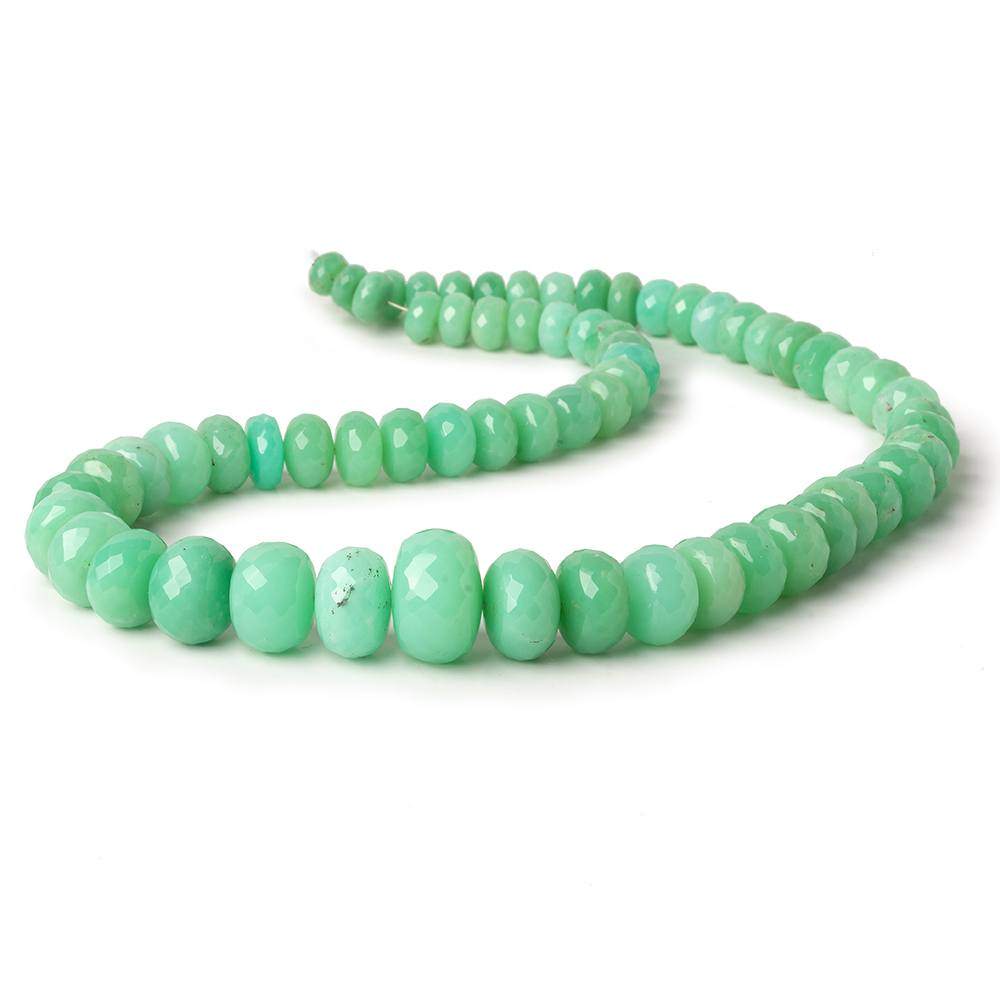 7-17mm Chrysoprase Faceted Rondelle Beads 18 inch 66 pieces AA Grade (ONLINE ORDER ONLY)