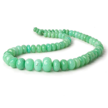 7-17mm Chrysoprase Faceted Rondelle Beads 18 inch 66 pieces AA Grade (ONLINE ORDER ONLY)