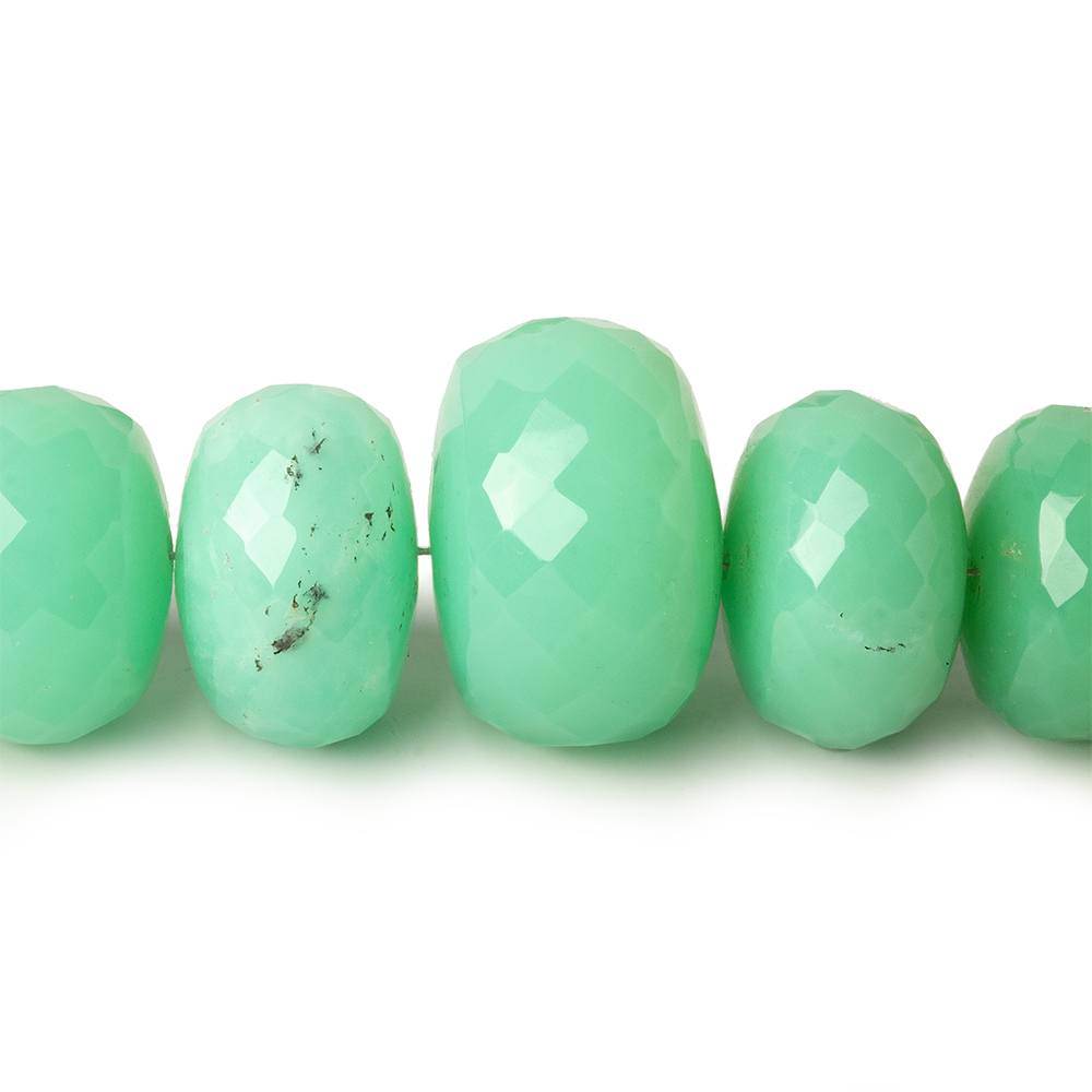 7-17mm Chrysoprase Faceted Rondelle Beads 18 inch 66 pieces AA Grade (ONLINE ORDER ONLY)