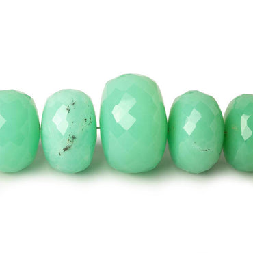 7-17mm Chrysoprase Faceted Rondelle Beads 18 inch 66 pieces AA Grade (ONLINE ORDER ONLY)