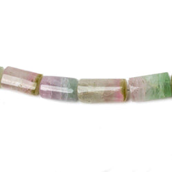 7-18mm Polychromatic Tourmaline Natural Crystal Tube Beads 18 inch 44 pieces (ONLINE ORDER ONLY)