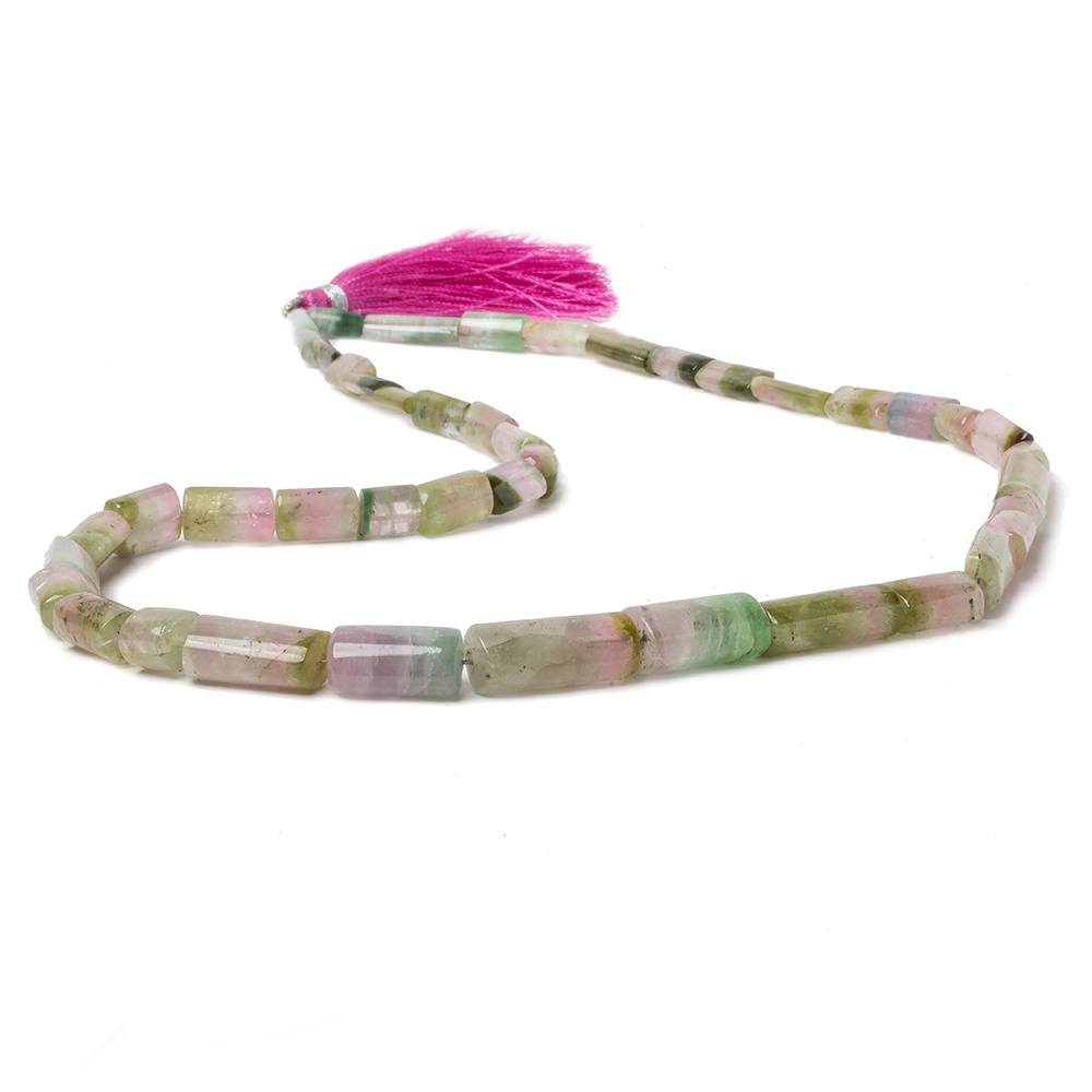 7-18mm Polychromatic Tourmaline Natural Crystal Tube Beads 18 inch 44 pieces (ONLINE ORDER ONLY)