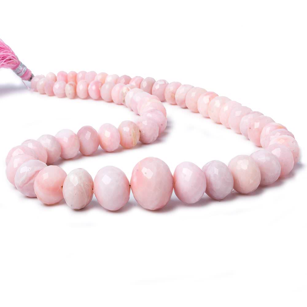 7-20mm Pink Peruvian Opal Faceted Rondelle Beads 18 inch 55 pieces (ONLINE ORDER ONLY)