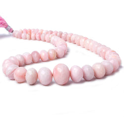 7-20mm Pink Peruvian Opal Faceted Rondelle Beads 18 inch 55 pieces (ONLINE ORDER ONLY)