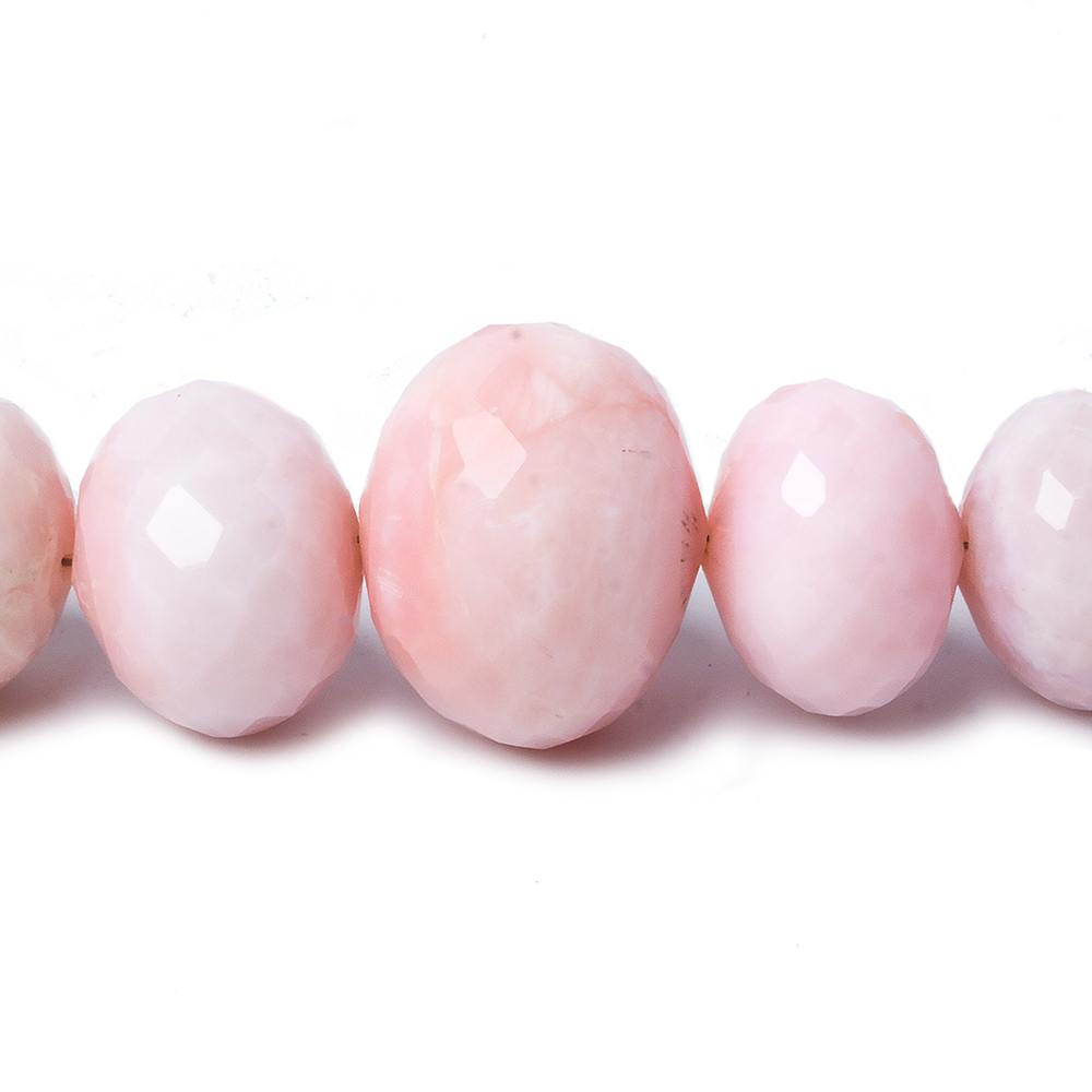 7-20mm Pink Peruvian Opal Faceted Rondelle Beads 18 inch 55 pieces (ONLINE ORDER ONLY)