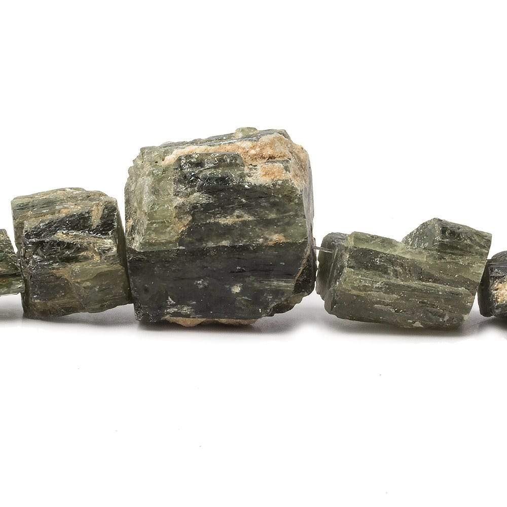 7-21mm Chrome Diopside Beads Unpolished Natural Crystal 8 inch 10 pieces (ONLINE ORDER ONLY)