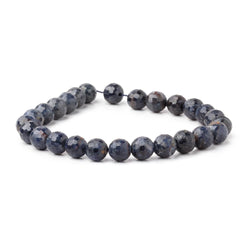 7-7.5mm Blue Sapphire Faceted Round 7 inch 23 Beads (ONLINE ORDER ONLY)