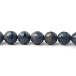 7-7.5mm Blue Sapphire Faceted Round Beads 8 inch 27 pieces A (ONLINE ORDER ONLY)
