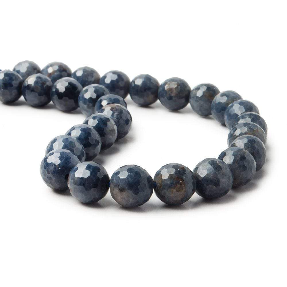 7-7.5mm Blue Sapphire Faceted Round Beads 8 inch 27 pieces A (ONLINE ORDER ONLY)