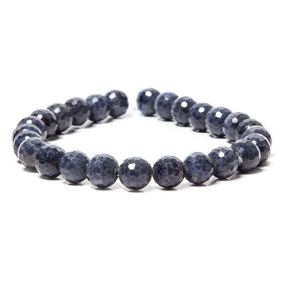 7mm Blue Sapphire faceted rounds 7.5 inch 27 beads (ONLINE ORDER ONLY)