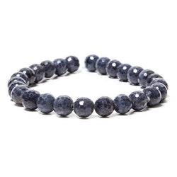 7mm Blue Sapphire faceted rounds 7.5 inch 27 beads (ONLINE ORDER ONLY)