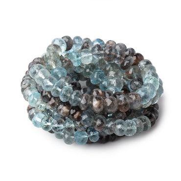 7-7.5mm Copper Moss Aquamarine Faceted Rondelle Beads 16 inch 74 pieces AAA (ONLINE ORDER ONLY)