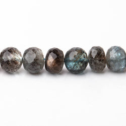 7-7.5mm Copper Moss Aquamarine Faceted Rondelle Beads 16 inch 74 pieces AAA (ONLINE ORDER ONLY)