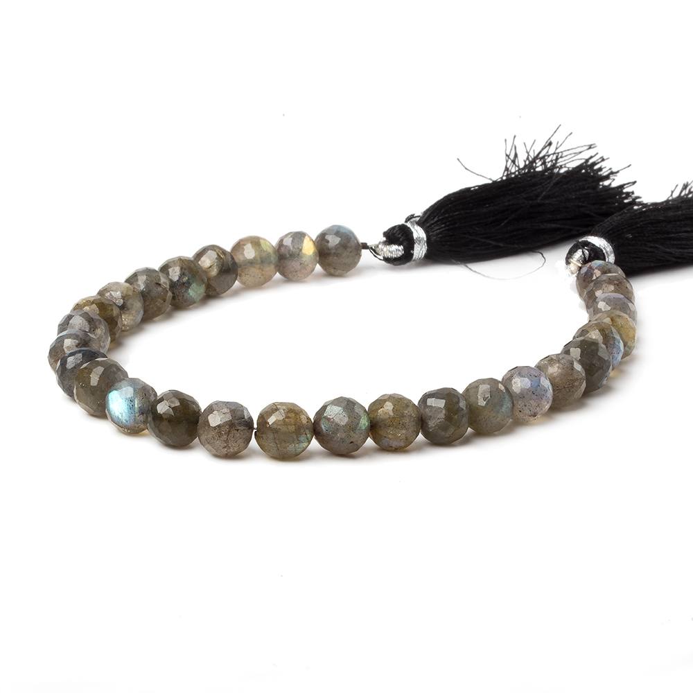 7-7.5mm Labradorite faceted round beads 8 inch 28 pieces A (ONLINE ORDER ONLY)