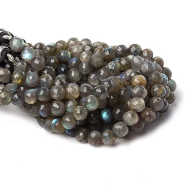 7-7.5mm Labradorite faceted round beads 8 inch 28 pieces A (ONLINE ORDER ONLY)
