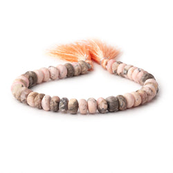 7-7.5mm Matte Rhodochrosite Plain Rondelles 7.5 inch 40 Beads (ONLINE ORDER ONLY)