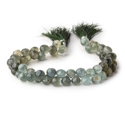 7-7.5mm Moss Aquamarine Faceted Candy Kiss Beads 8 inch 60 pieces (ONLINE ORDER ONLY)