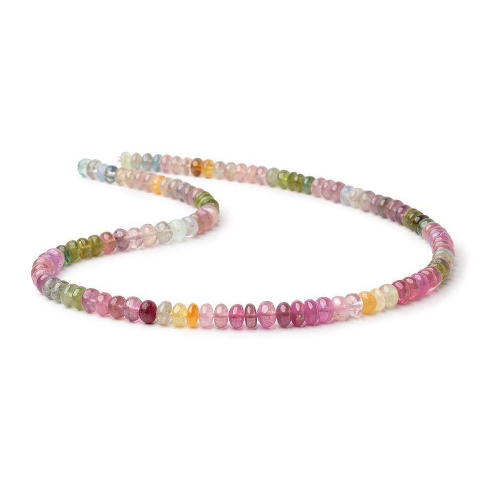 7-7.5mm Multi Color Sapphire Plain Rondelle Beads 18 inch 112 pieces AA (ONLINE ORDER ONLY)