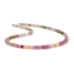 7-7.5mm Multi Color Sapphire Plain Rondelle Beads 18 inch 112 pieces AA (ONLINE ORDER ONLY)