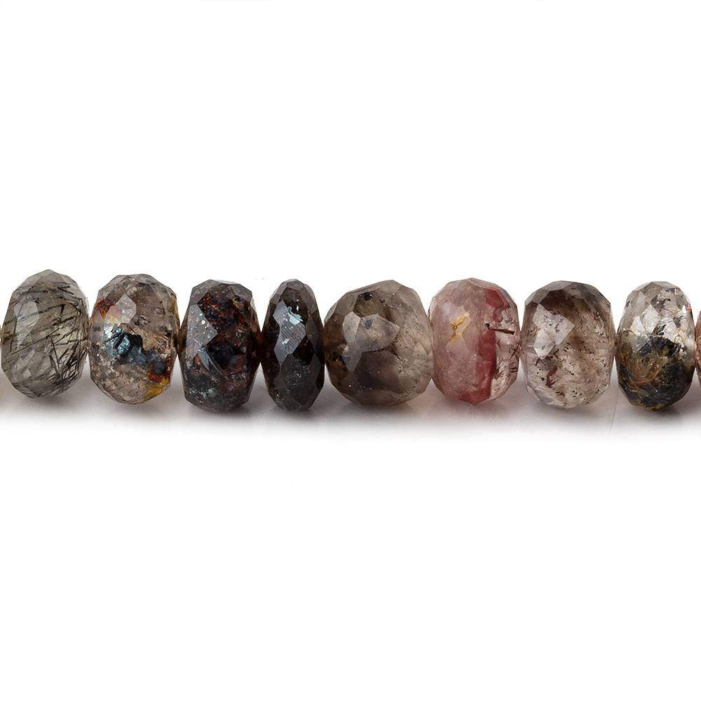 7mm Multi Rutilated Quartz faceted rondelle Beads 15.5 inch 80 pieces (ONLINE ORDER ONLY)