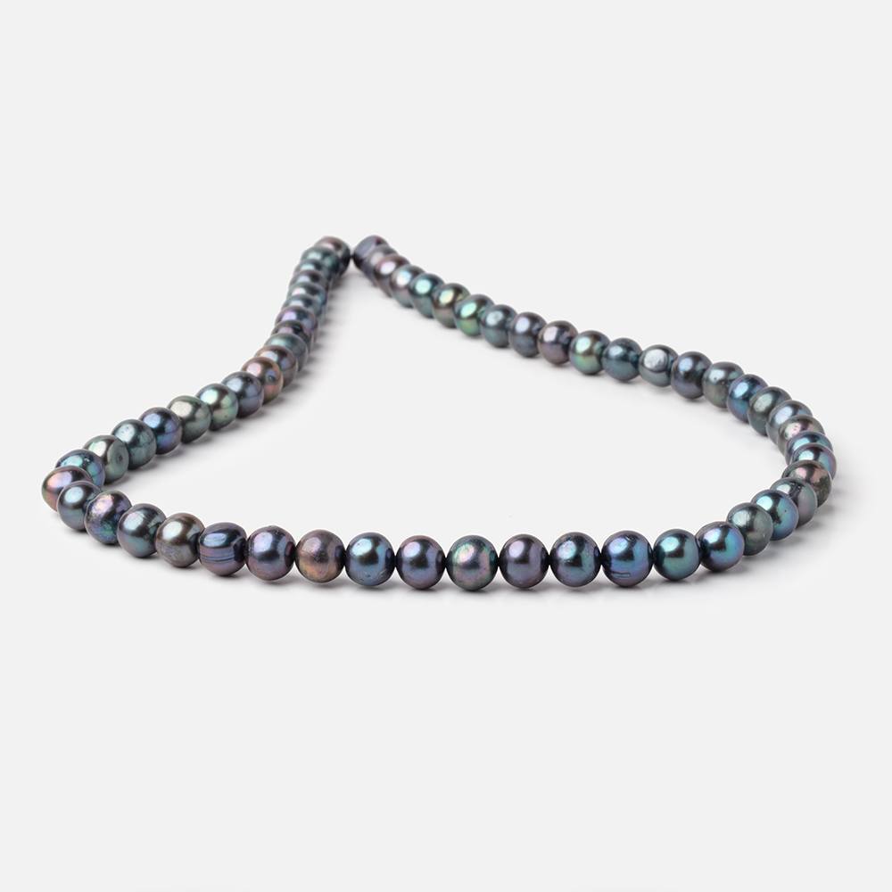 7-7.5mm Peacock Off Round Freshwater Pearls 16 inch 59 Beads (ONLINE ORDER ONLY)