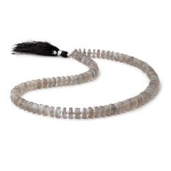 7-7.5mm Platinum Grey Moonstone Faceted Heishi Beads 16 inch 98 pieces (ONLINE ORDER ONLY)