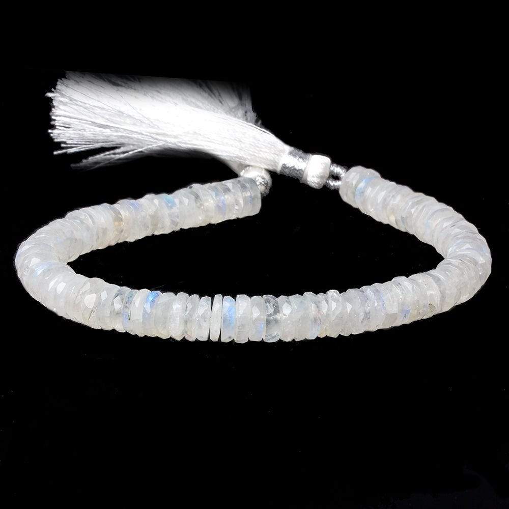 7-7.5mm Rainbow Moonstone faceted heshi beads 8 inch 95 pieces (ONLINE ORDER ONLY)