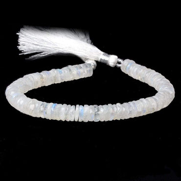7-7.5mm Rainbow Moonstone faceted heshi beads 8 inch 95 pieces (ONLINE ORDER ONLY)