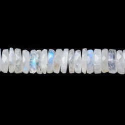 7-7.5mm Rainbow Moonstone faceted heshi beads 8 inch 95 pieces (ONLINE ORDER ONLY)