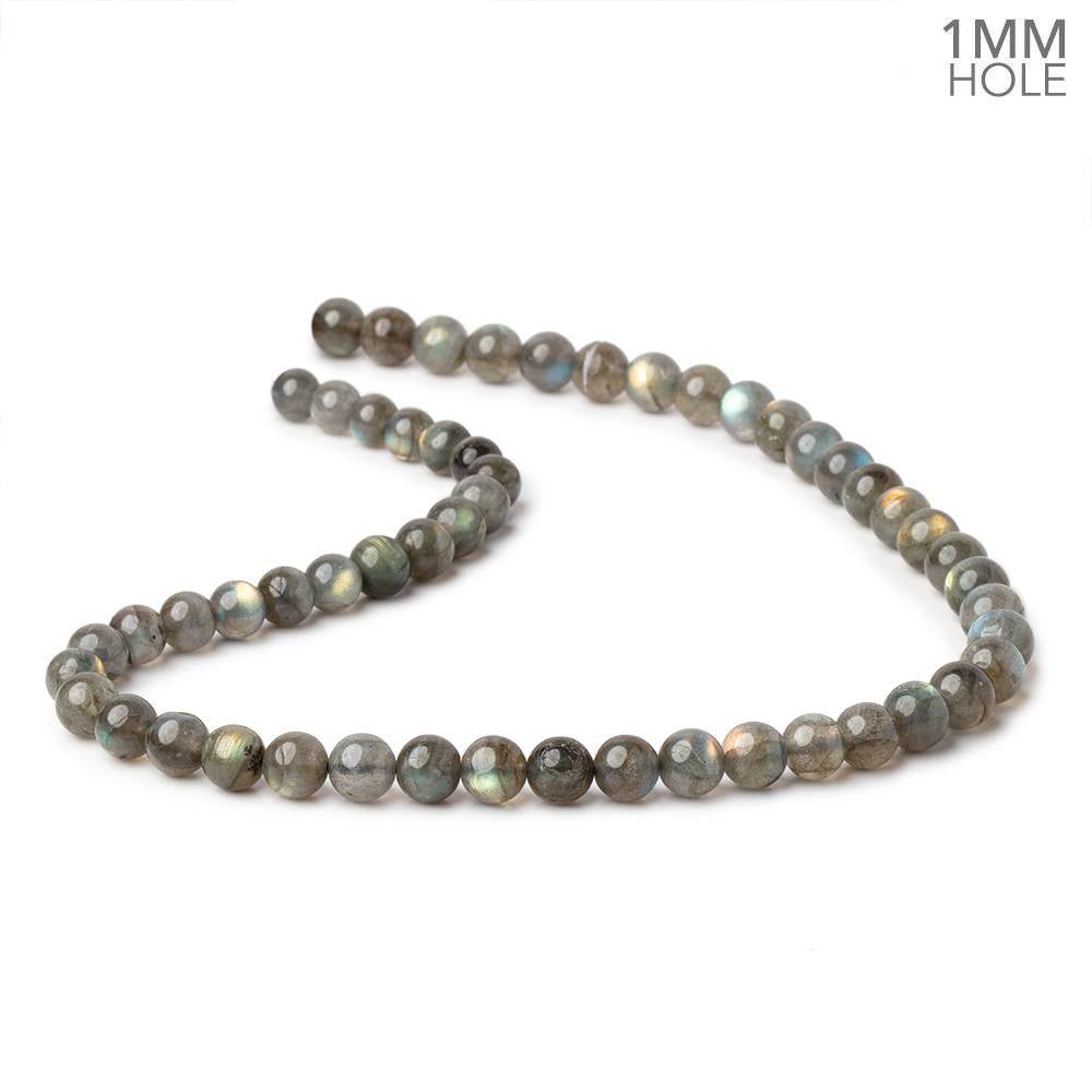 7-8.5mm Labradorite Plain Round Beads 16 inch 48 pieces 1mm hole (ONLINE ORDER ONLY)