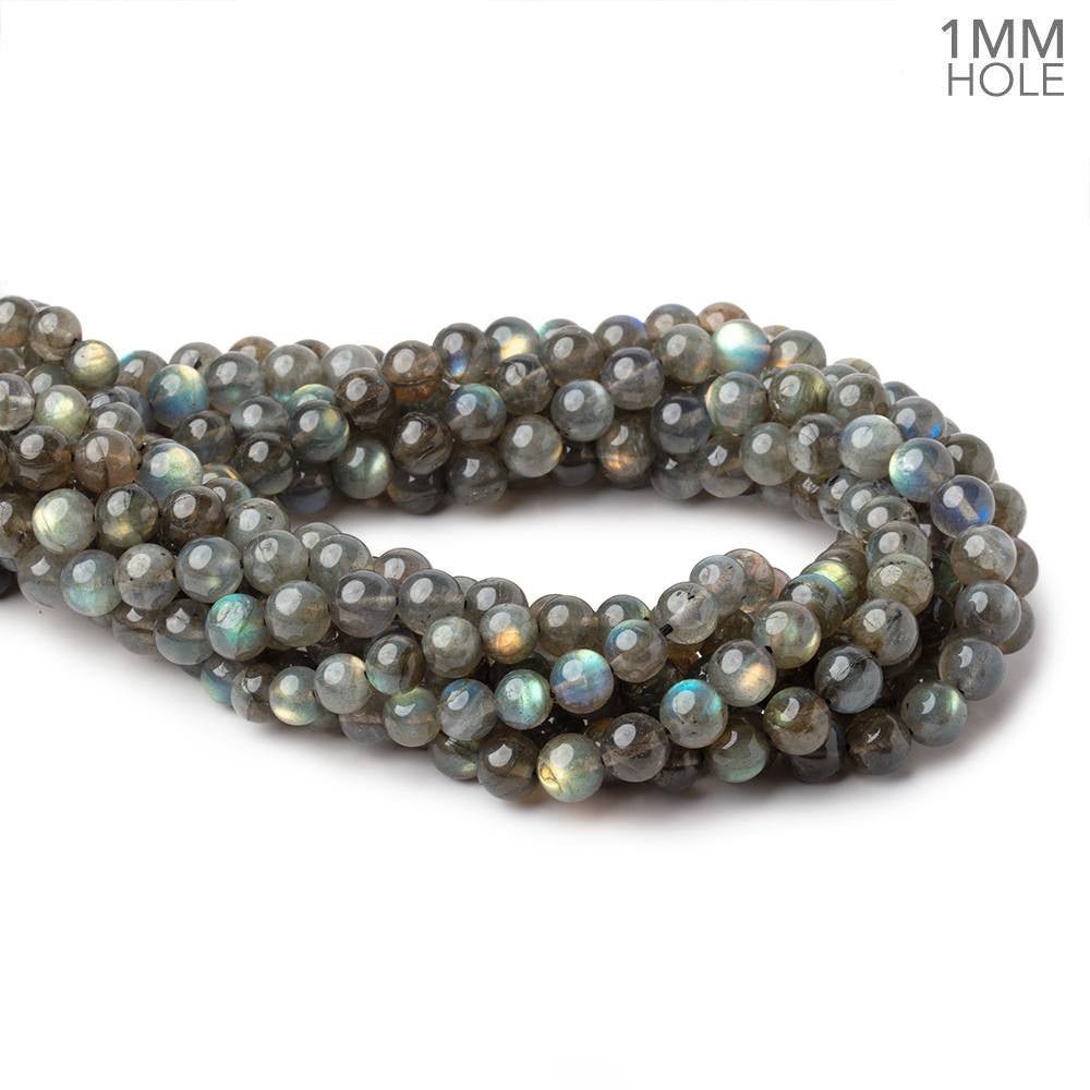 7-8.5mm Labradorite Plain Round Beads 16 inch 48 pieces 1mm hole (ONLINE ORDER ONLY)