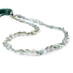7-8.5mm Moss Aquamarine Fancy Faceted Coin Beads 15 inch 53 pieces (ONLINE ORDER ONLY)