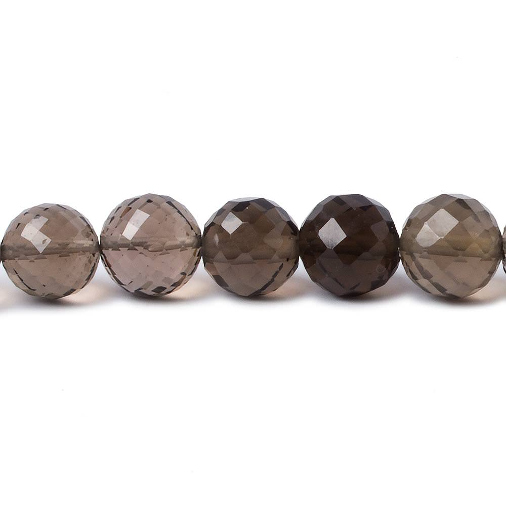 7-8.5mm Smoky Quartz Faceted Rounds 16 inch 54 beads (ONLINE ORDER ONLY)