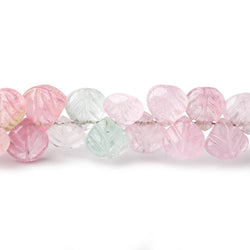 6.5mm Afghani Tourmaline Carved Heart Beads 7.5 inch 50 pieces AA (ONLINE ORDER ONLY)