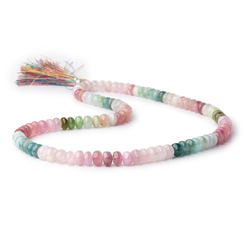 7-8mm Afghani Tourmaline Plain Rondelle 19 inch 96 Beads A (ONLINE ORDER ONLY)