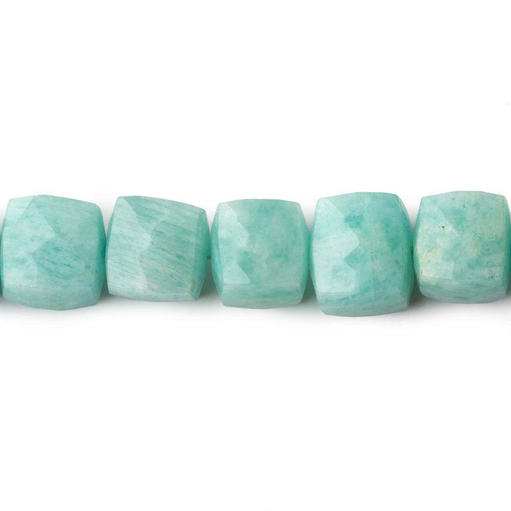 7-8mm Amazonite faceted cube beads 7.5 inch 26 pieces (ONLINE ORDER ONLY)
