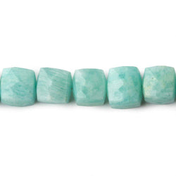 7-8mm Amazonite faceted cube beads 7.5 inch 26 pieces (ONLINE ORDER ONLY)