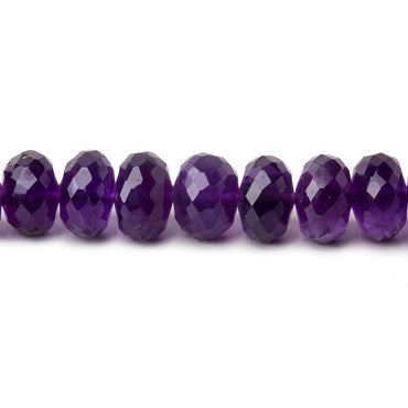 7-8mm Amethyst Faceted Rondelle beads 8.5 inch 40 pieces (ONLINE ORDER ONLY)