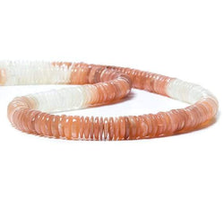 7-8mm Angel Skin and Cream Moonstone Beads Plain Rondelle 175 pcs (ONLINE ORDER ONLY)