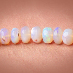 7-8mm Australian Opal Plain Rondelle Beads 20 inch 112 pieces AA (ONLINE ORDER ONLY)