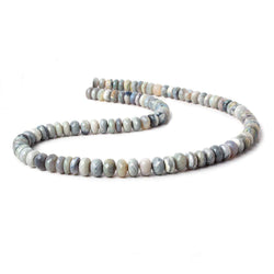 7-8mm Blue Grey Australian Opal Faceted Rondelles 18 inch 99 Beads AA (ONLINE ORDER ONLY)