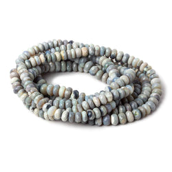 7-8mm Blue Grey Australian Opal Faceted Rondelles 18 inch 99 Beads AA (ONLINE ORDER ONLY)