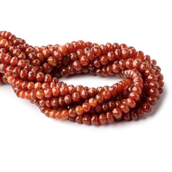 7-8mm Carnelian Faceted Rondelle Beads 16 inch 72 pieces (ONLINE ORDER ONLY)