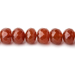 7-8mm Carnelian Faceted Rondelle Beads 16 inch 72 pieces (ONLINE ORDER ONLY)