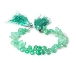 7-8mm Chrysoprase Faceted Pear Beads 8 inch 66 pieces (ONLINE ORDER ONLY)