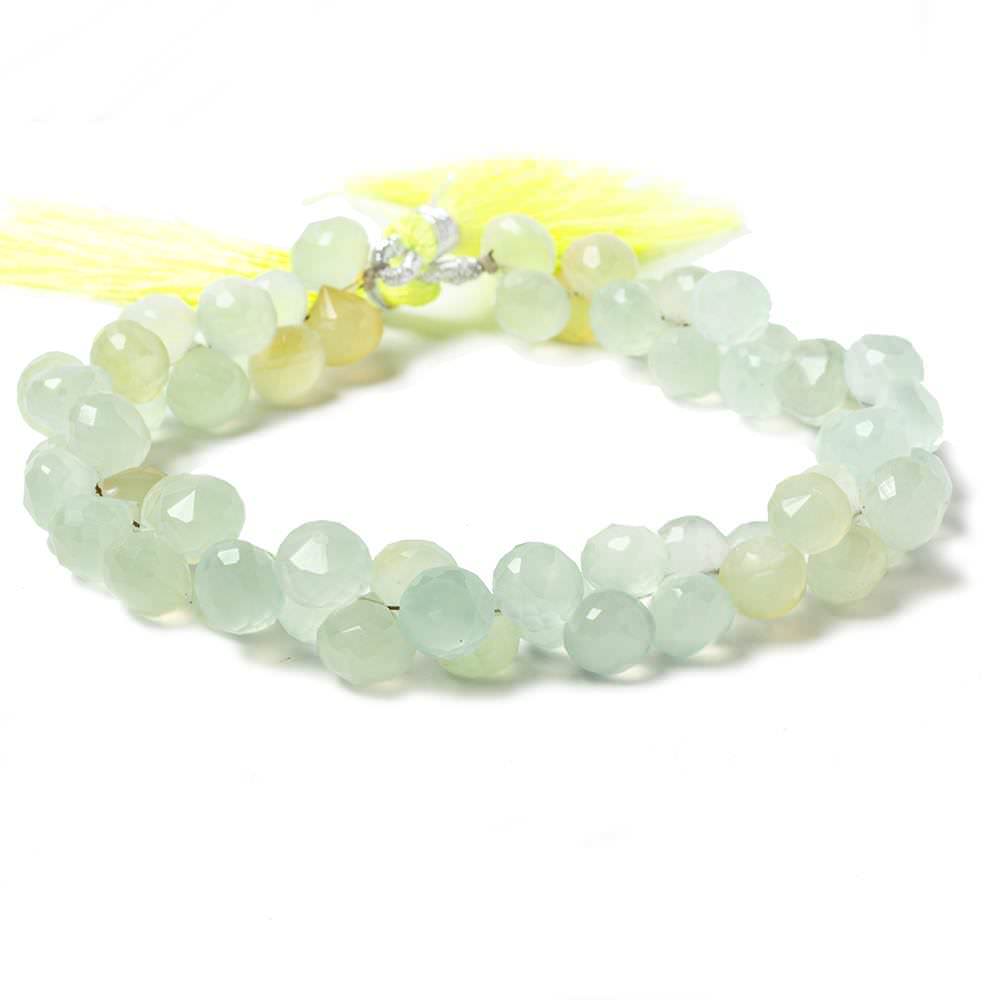 7-8mm Citrus Yellow Green Chalcedony Candy Kiss Beads 8 inch 53 pieces (ONLINE ORDER ONLY)
