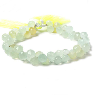 7-8mm Citrus Yellow Green Chalcedony Candy Kiss Beads 8 inch 53 pieces (ONLINE ORDER ONLY)